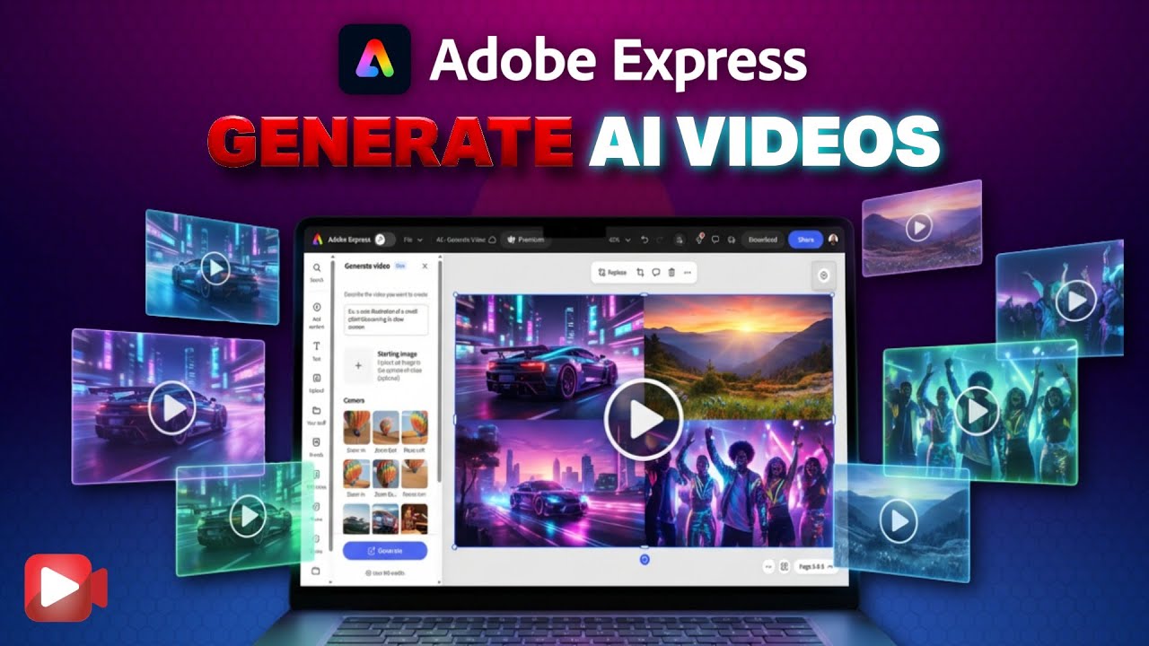 How to Generate AI Videos on Adobe Express  | AI Video Generator Tutorial