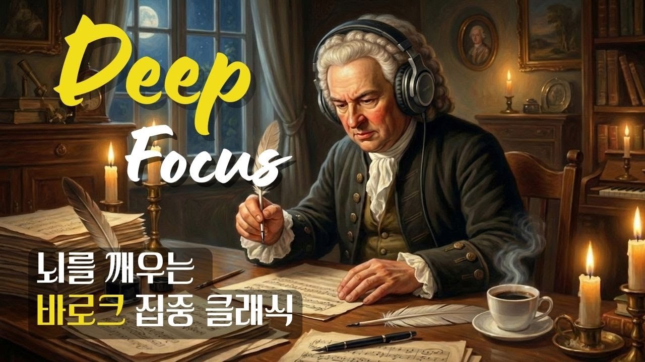 [4시간] 📚✏️Deep Focus Study Music | 🧠뇌를 깨우는 바로크 집중 클래식