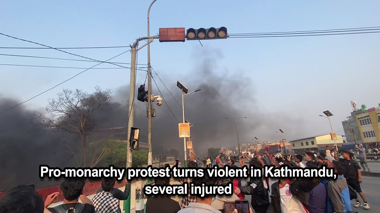 Pro-monarchy protest turns violent in Kathmandu, several injured