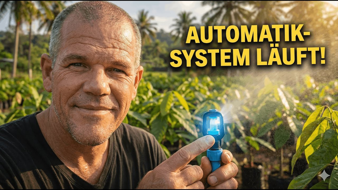 Automatische Bewässerung für Kakao und Vanille Wasserdruck Tricks Wildbienen Update 💧🍫🐝