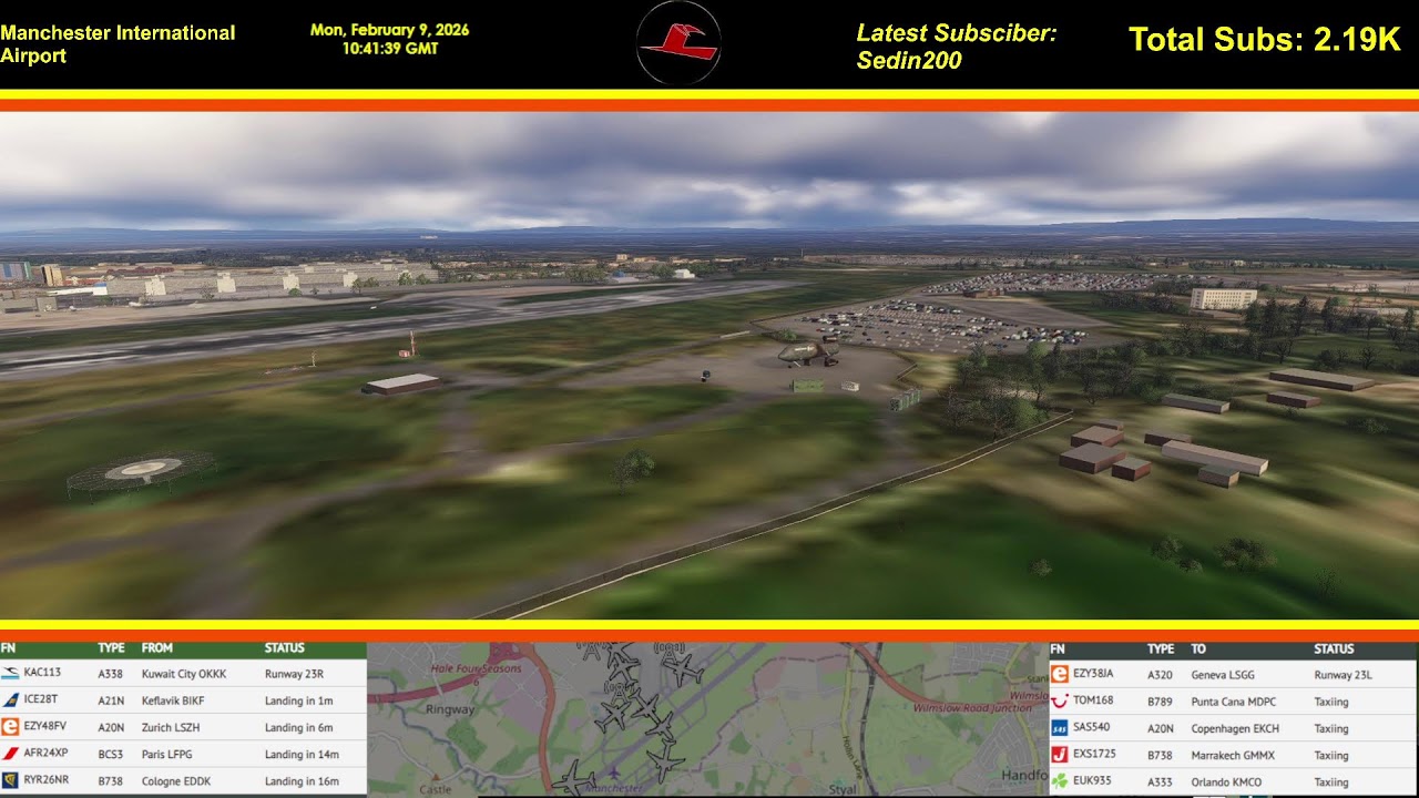 Manchester Airport - EGCC - A Virtually Live Experience - ADSB Injected Traffic into MSFS2020