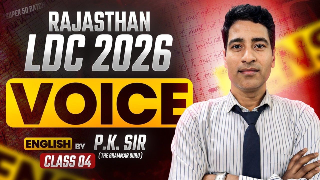 Rajasthan LDC 2026: English Grammar | VOICE (Concept + Rules) | Class 4 | Pramod Sir