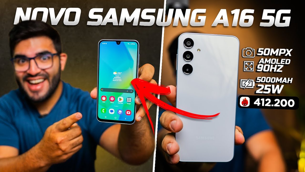 CHEGOU! Galaxy A16 5G será o novo sucesso da Samsung? Câmeras Melhoraram MUITO