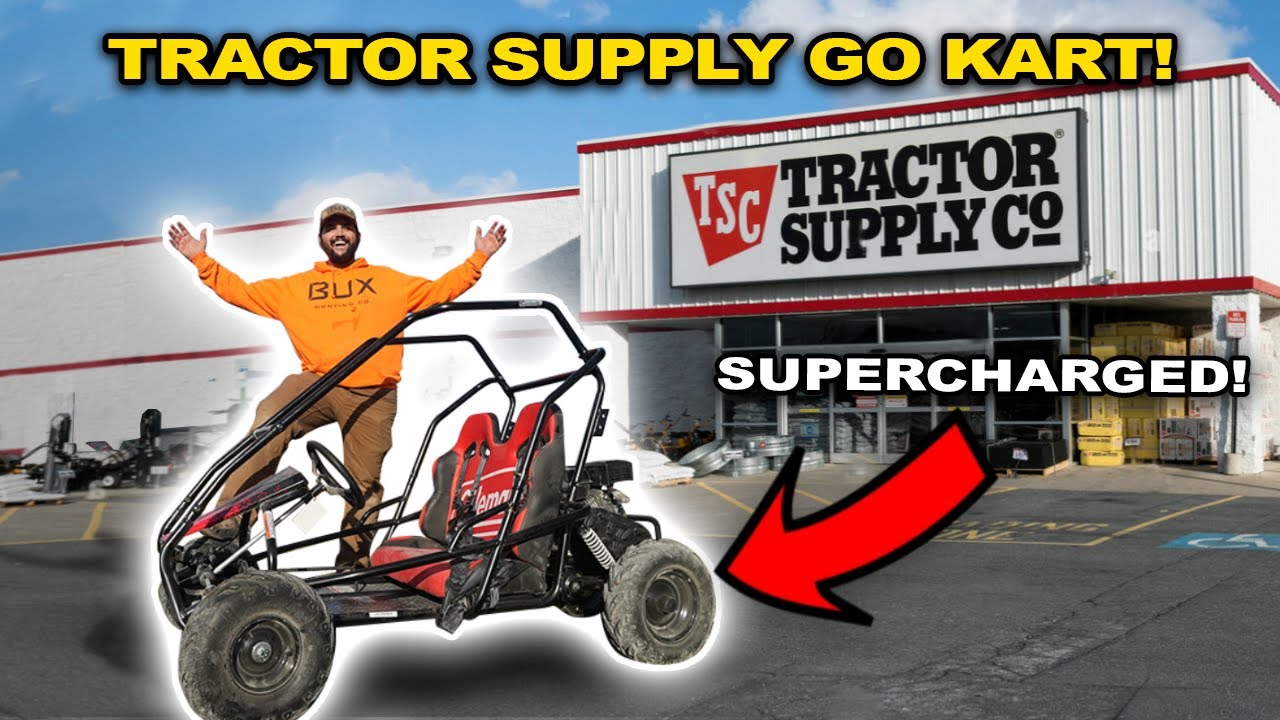 I Bought a GO KART from TRACTOR SUPPLY and then SUPER CHARGED the ENGINE!!! (I Crashed It)