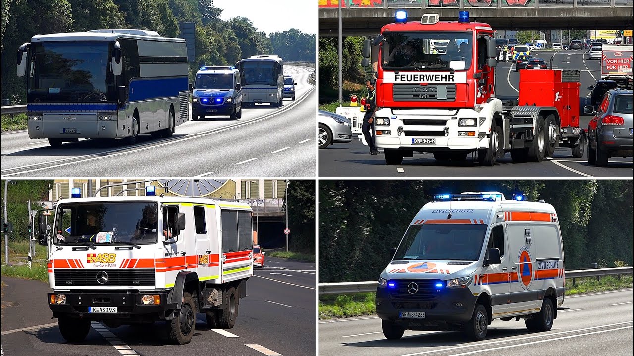 [FORENSIK wird EVAKUIERT 💣⚠️] - 20 Zentner Bombe in KÖLN - Einsatzfahrten der FW, RD, Pol & Justiz 🚨