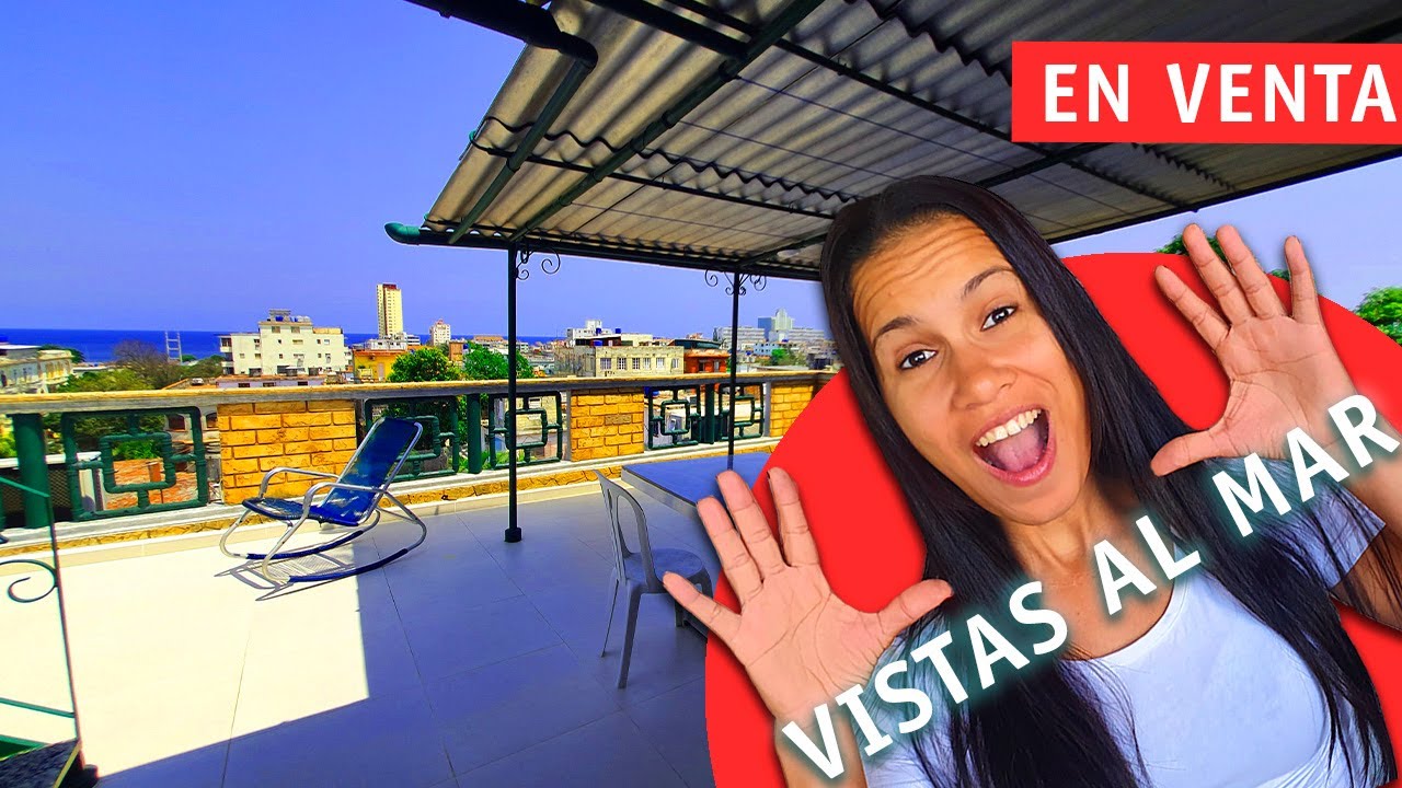 Te ENSEÑO esta magnífica Casa en VENTA en el corazón de la Habana, vedado TERRAZA con vista al MAR.