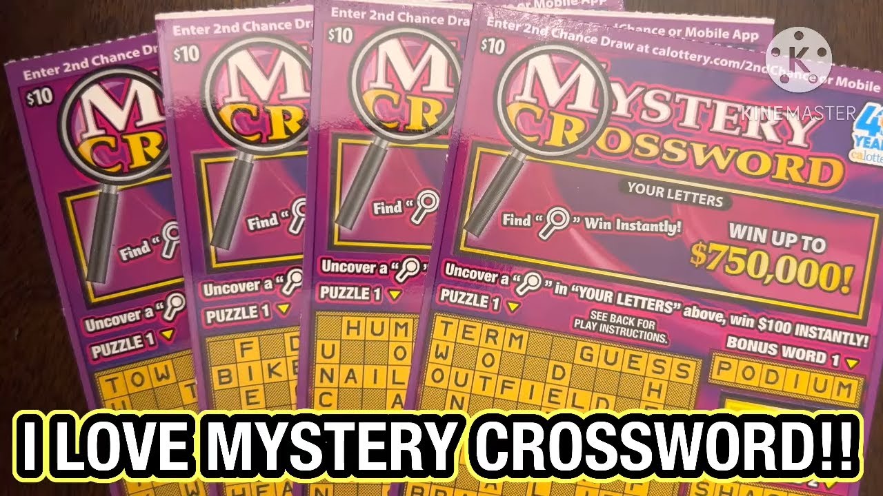 I LOVE MYSTERY CROSSWORD!! CA Scratchers