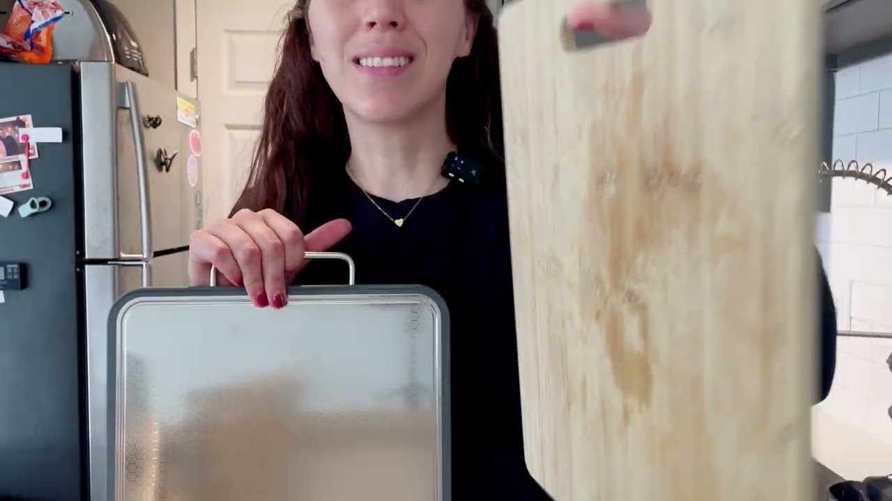 So much better than wood boards / Double-Sided Stainless Steel Cutting Board / Tested by Naomi