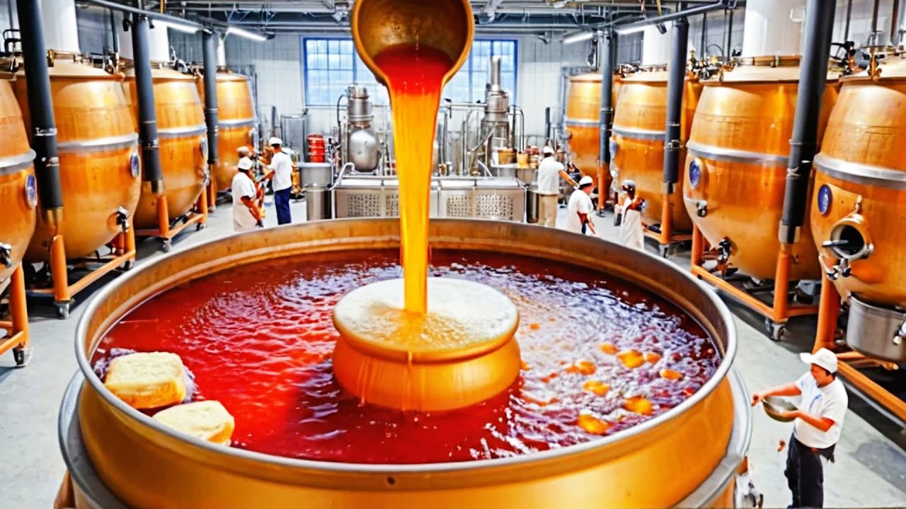 DENTRO DE UMA F&Aacute;BRICA DE MEL 🍯 | Processo de Fabrica&ccedil;&atilde;o Satisfat&oacute;rio