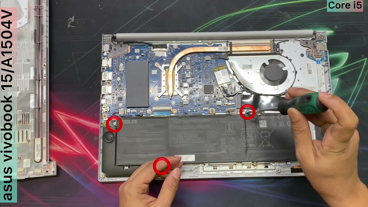 How to change asus vivobook 15/A battery. How to change asus vivobook a1504v battery.#asus#battery