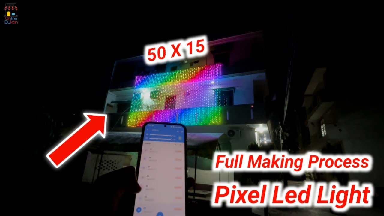 Pixel Led Lights || 25X15 Feets Complete Pixel Setup Making Process || Online Dukan