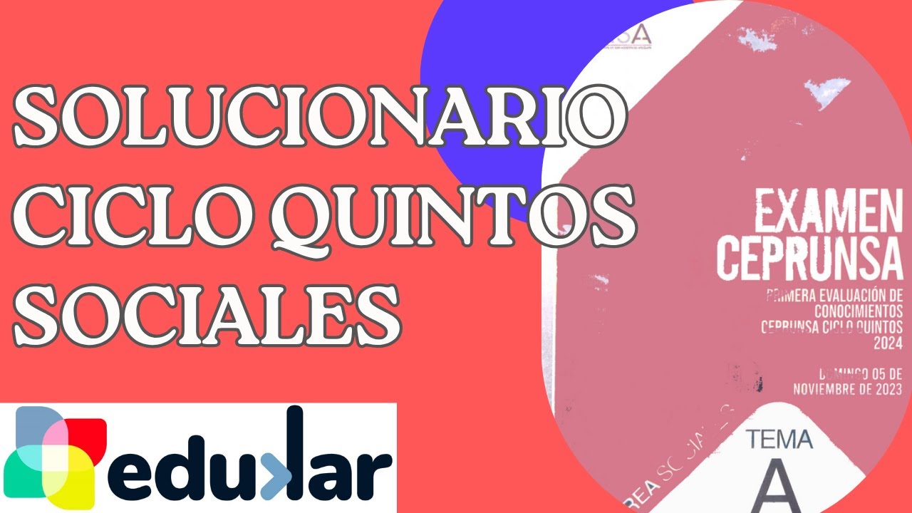 SOLUCIONARIO CEPRUNSA CICLO QUINTOS 2024 - SOCIALES #edukar #unsa #admisión  #ucsm #ucsp