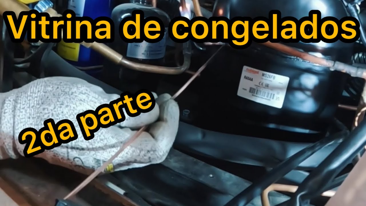 Vitrina de congelados, reemplazo de compresor #elitech 