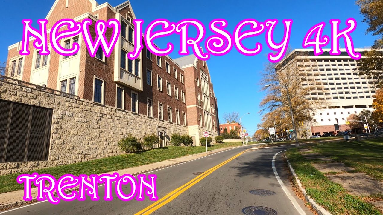 Trenton Sunday Drive, Capitol of New Jersey USA 4K - UHD