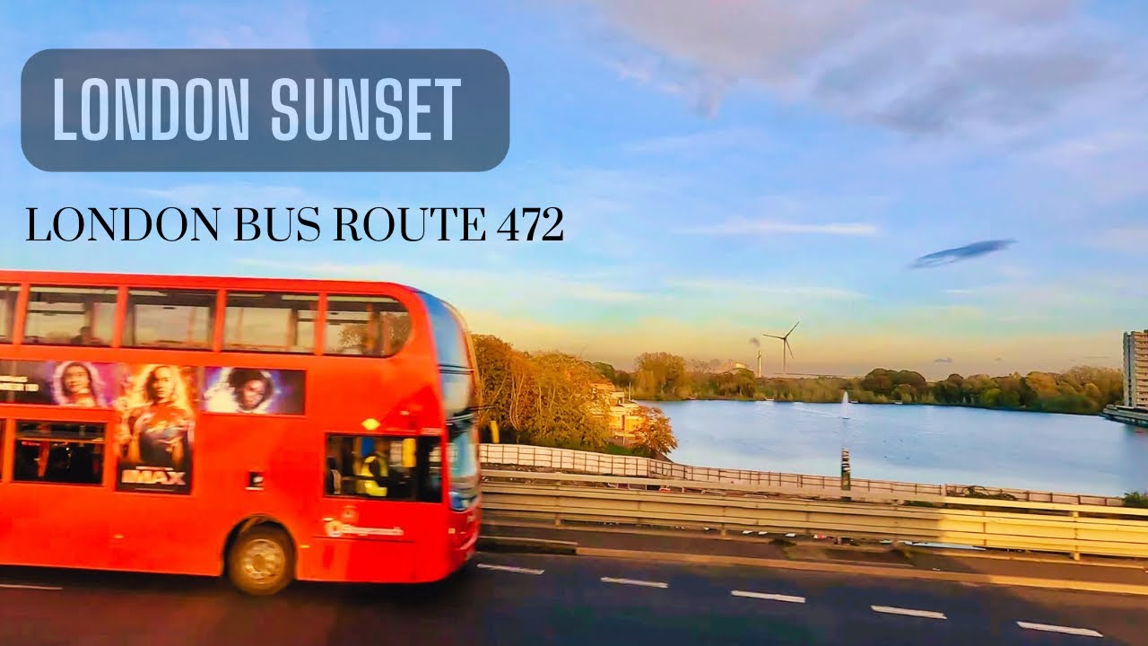 London Double Decker Bus Ride and Sunset 🌅 over London