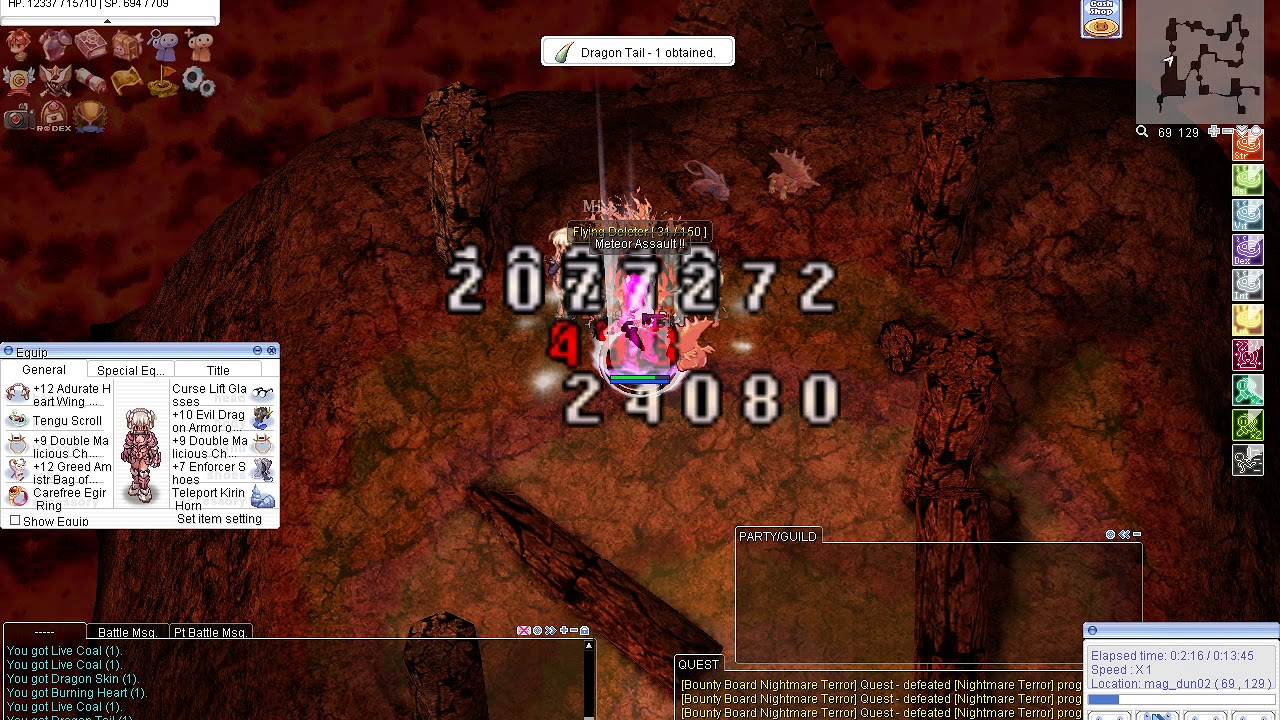 My first Meteo Assult Hunting - Lv.102 GX - Nogg Dungeon 2 - iRO Chaos