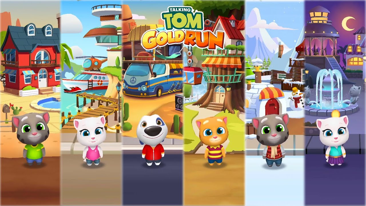 Talking Tom Gold Run Wild West | Unlocking All Characters & Levels | Full World Discovery!