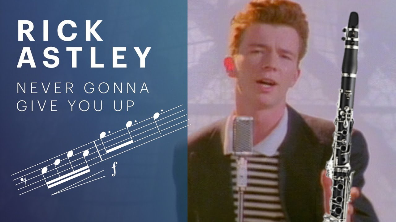 Never Gonna Give You Up - Clarinet Sheet Music