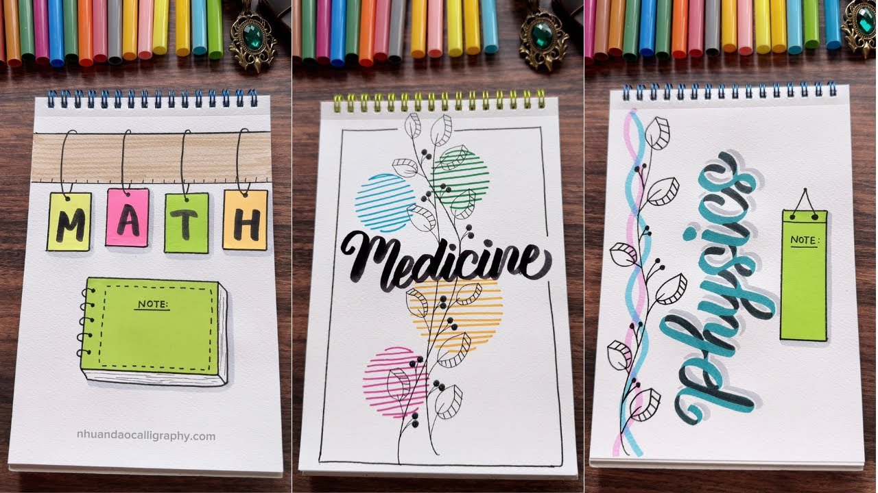 Transform Your Notebooks: Top 7 Front Page Ideas to Try Now! 🎨  | DIY Notebook Cover Designs