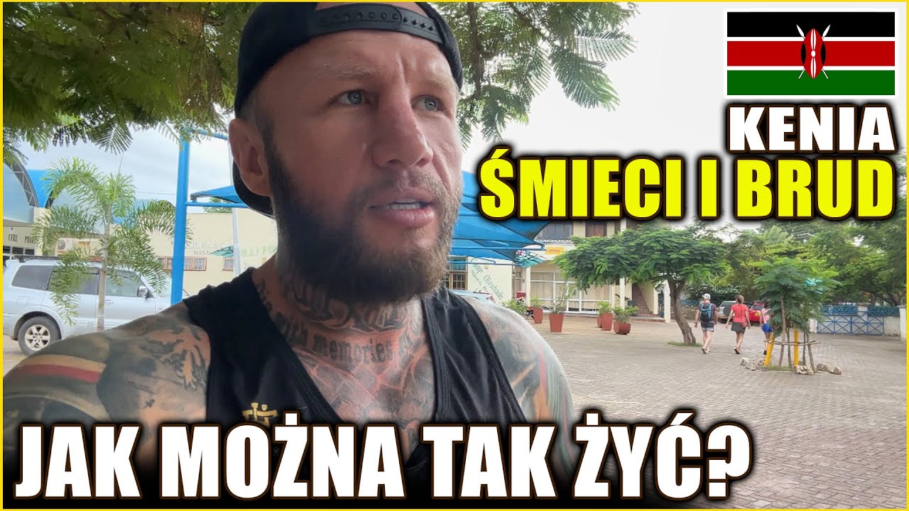 Kenia - Biedna strona Kenii. Śmieci i domy z blachy! Nie chciałbym żeby tu nam się zepsuło auto!