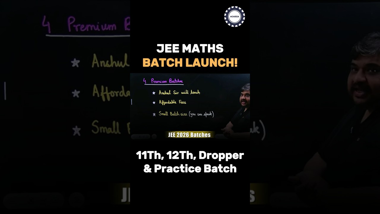 JEE Batch Launch for Class 11th 12th & Droppers | Anshul Sir #jee2026 #jeebatch
