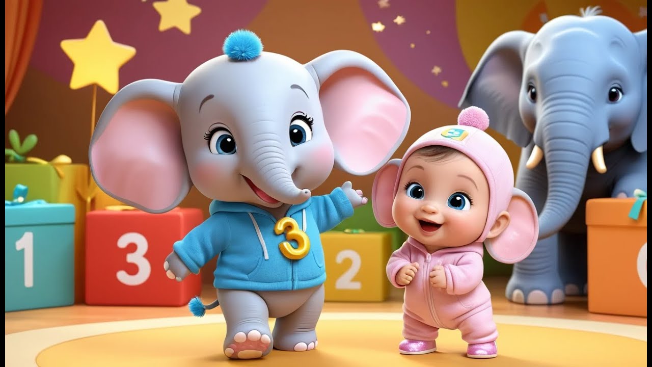 Elephant 1 to 10 Song | Fun Learning & Action Song for Toddlers