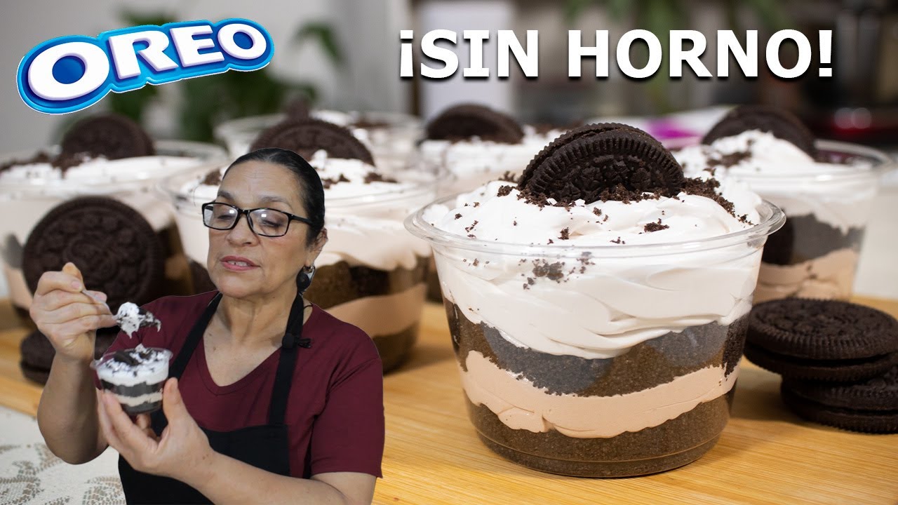 🔥POSTRE de OREO en VASO💙 - RECETA FÁCIL | Victoria Abanto