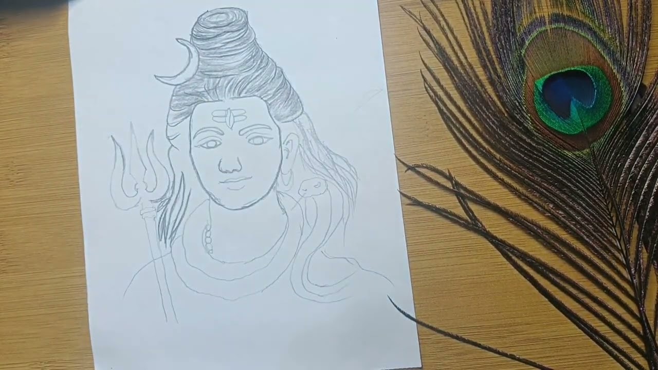 Lord Shiva Pencil Drawing Step by Step ✍️  Har Har Mahadev 🔱 Amazing Mahadev Art Video