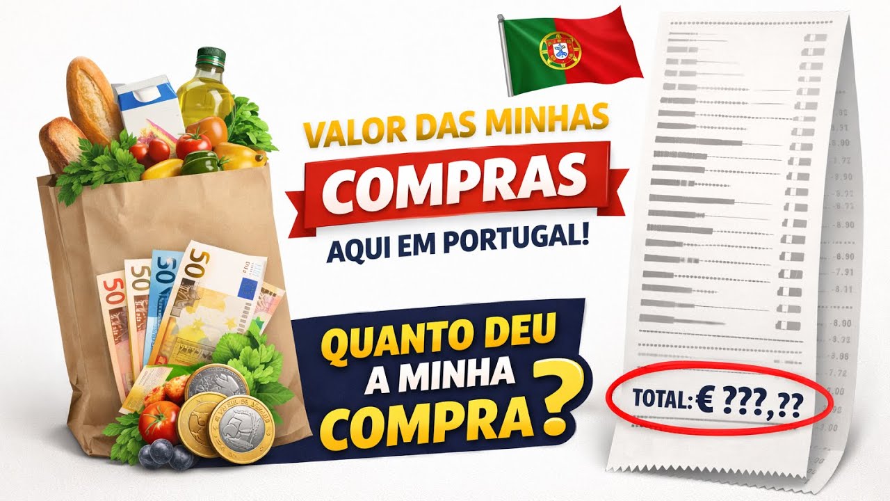 Valor compras semanal mercado em Portugal 🇵🇹#portugal #mercadoportugal #bragaportugal #continente 