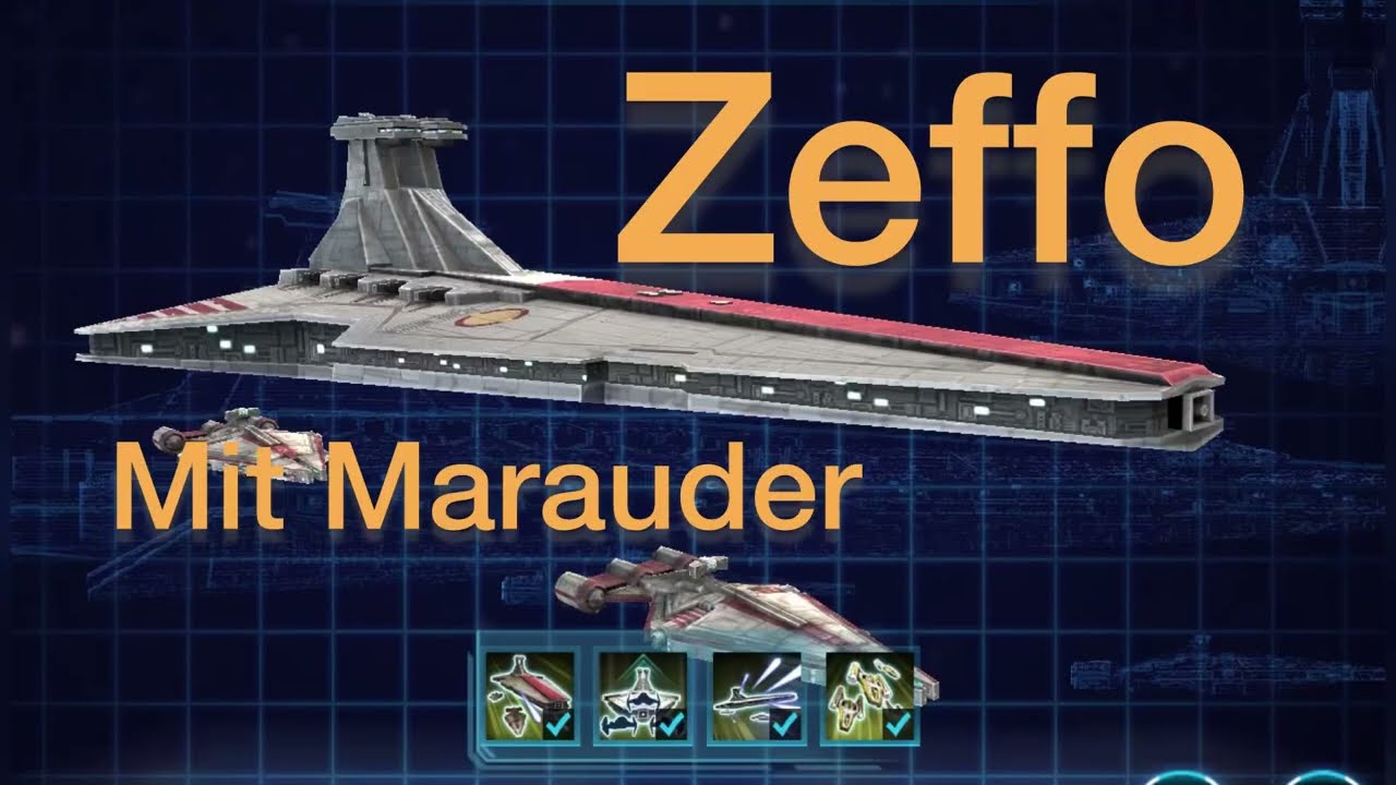 SWGOH-Zeffo-Flotte-Negotiator mit / ohne Marauder