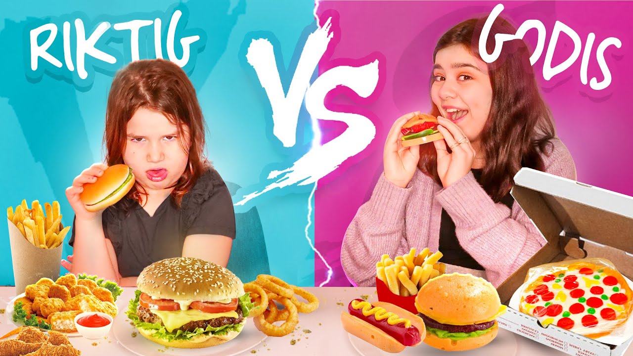 GUMMY vs REAL FOOD - GODIS vs MAT CHALLENGE *Del 1*