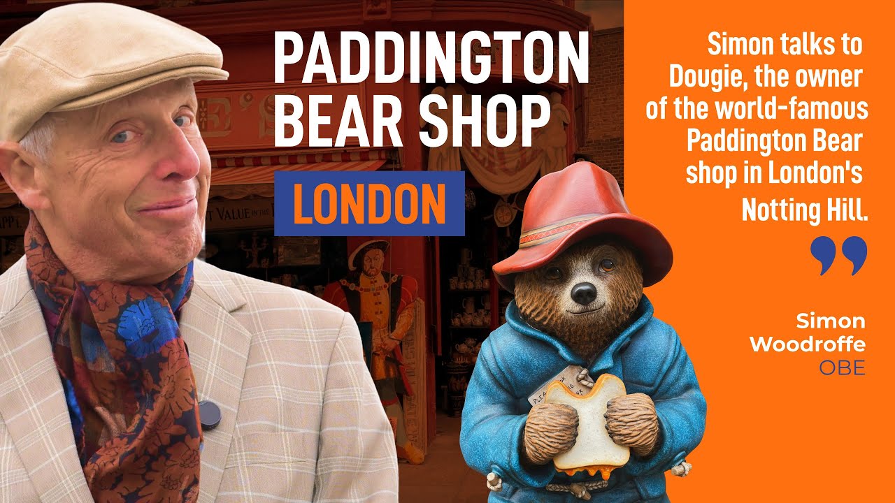 Simon visits London’s famous Paddington Bear Shop.