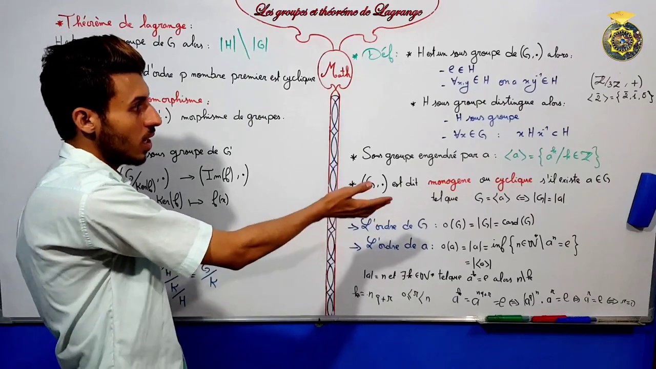 Généralités sur les groupes et théoréme de Lagrange  résumé