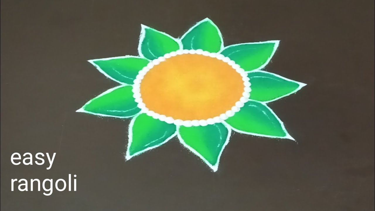 Easy ganesh chaturthi rangoli design/ simple new rangoli design / creative rangoli design