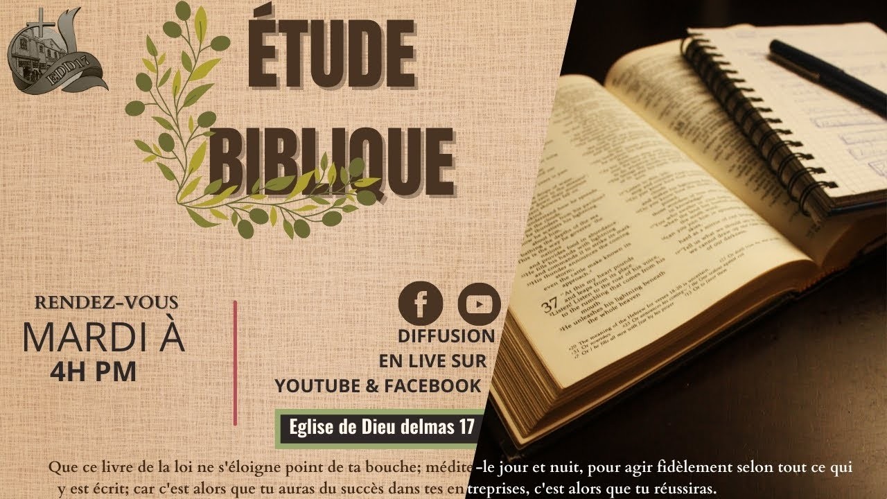 EN DIRECT | Étude biblique | Église de Dieu Delmas 17 | Mardi 17 Février 2026