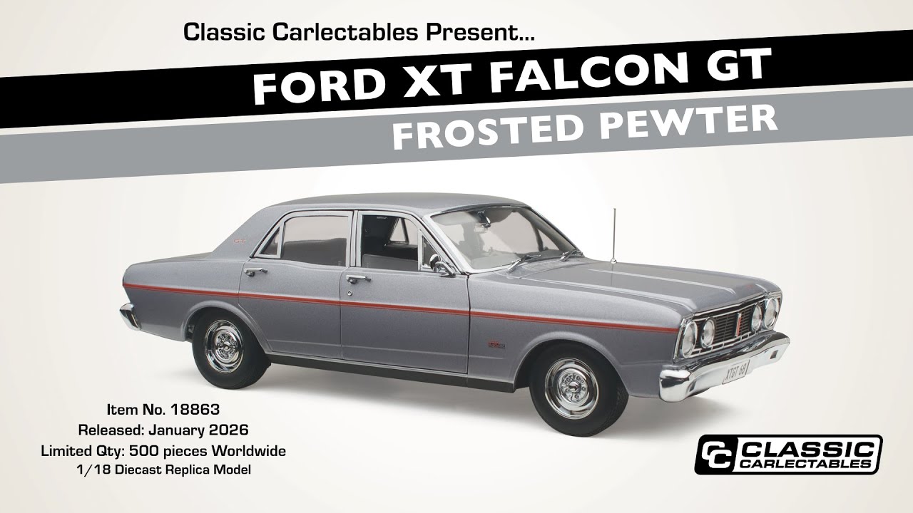 Ford XT Falcon GT Frosted Pewter - 1/18 Diecast Model #classiccarlectables  #ford #diecastcars