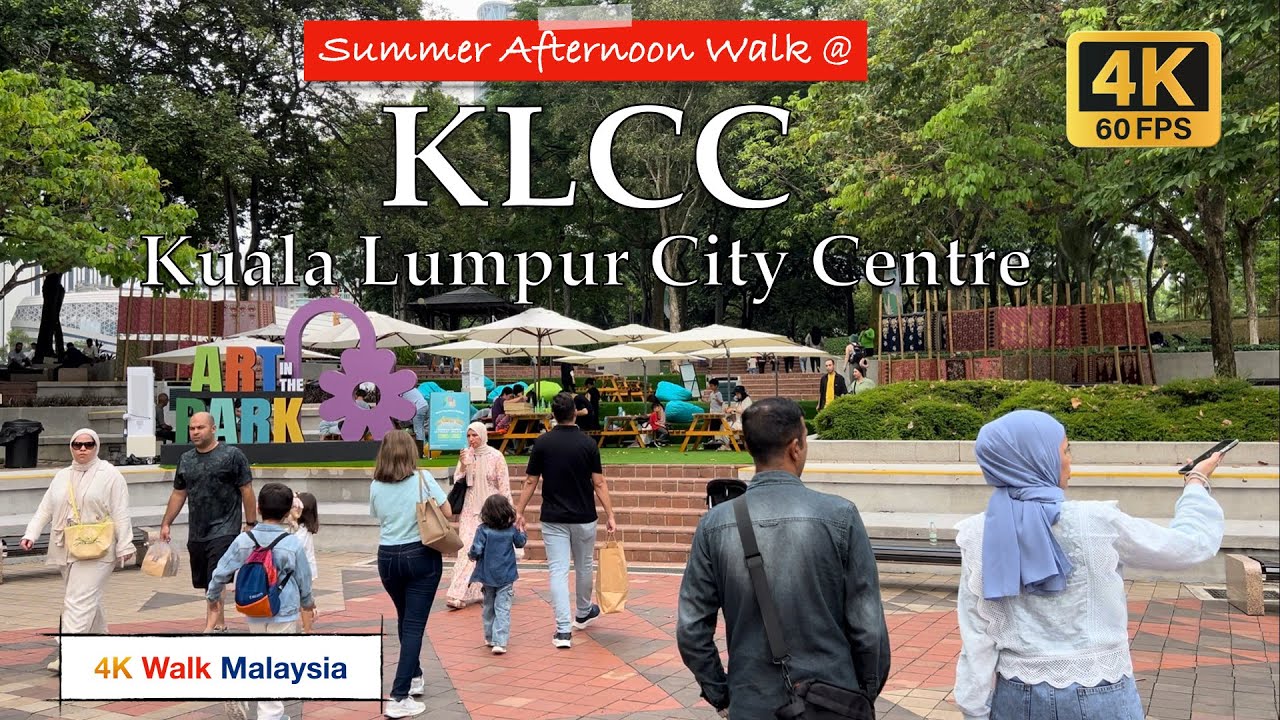 [4K 60fps HDR] Summer Afternoon Walk @ KLCC / Kuala Lumpur City Centre | Jul 2025 - 🇲🇾🚶🏻‍♂️Tour