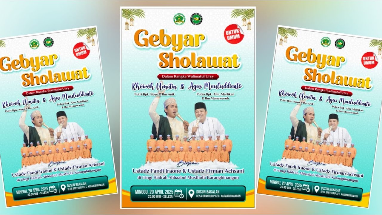 LIVE STREAMING GEBYAR SHOLAWAT BERSAMA Ustad. FANDY IRAONE & Ustad. FIRMAN AHSANI