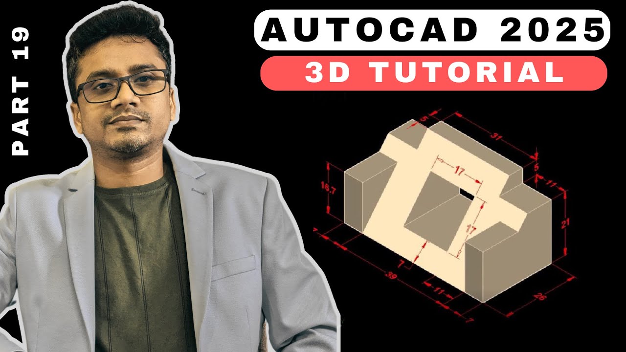 AutoCAD 3D Tutorial for Beginners || AutoCAD 3D modeling mechanical