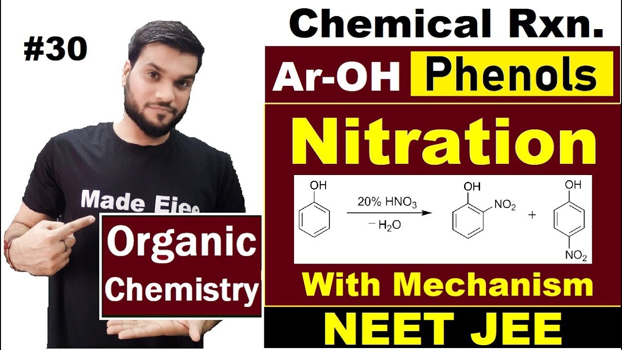 Nitration of Phenol by HNO3 | Phenol Chemical Rxn. | 12th Organic | NEET JEE AIIMS