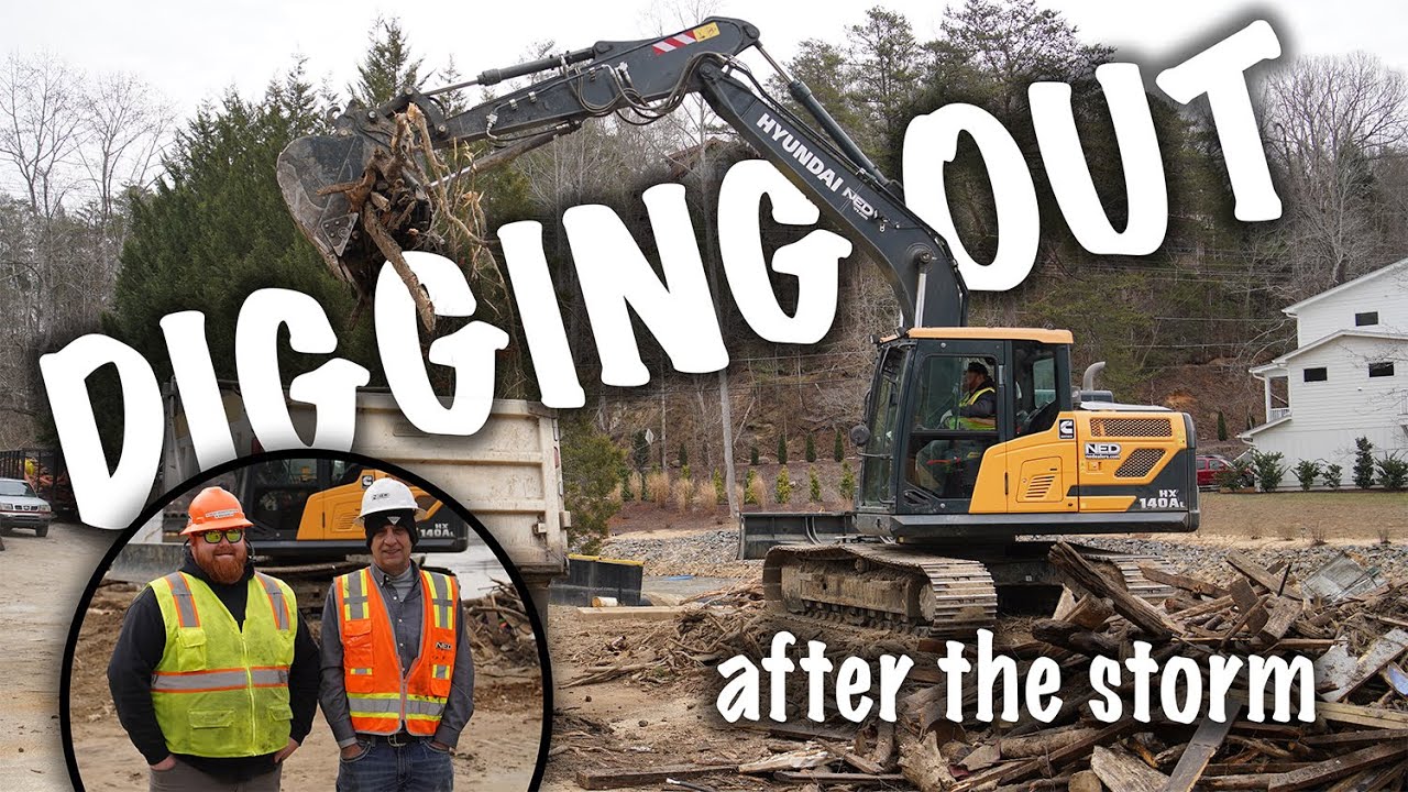 Freeman Stone Masonry & Barge Company Cleans Up Lake Lure With Their Hyundai HX140ALD