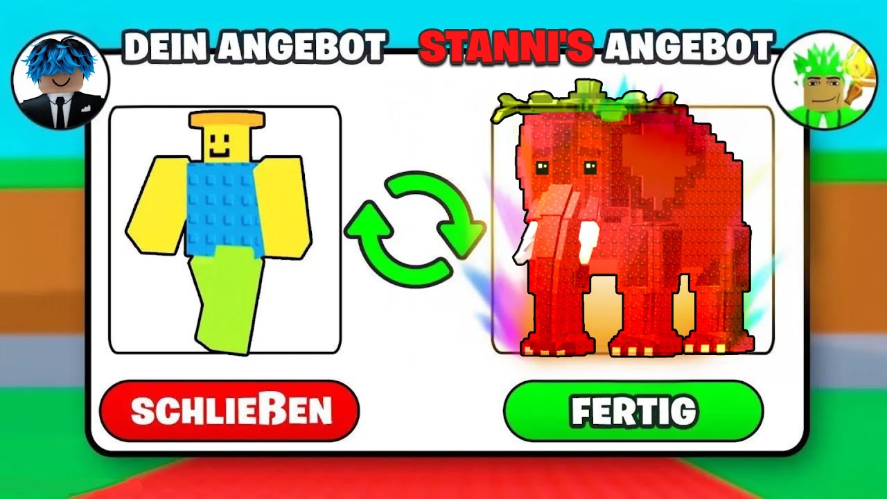 ich KÄMPFE von NOOBINI PIZZANINI zu STRAWBERRY ELEPHANT! | Roblox Deutsch