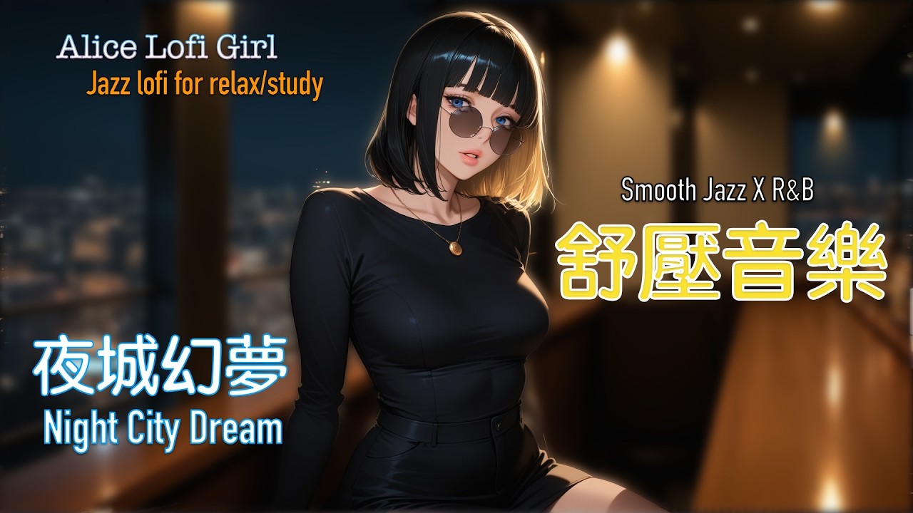 在轻柔爵士中邂逅城市夜的绮梦！｜夜晚・放鬆・舒壓  輕音樂 | Smooth Jazz X Future Funk |  Alice Lofi Girl
