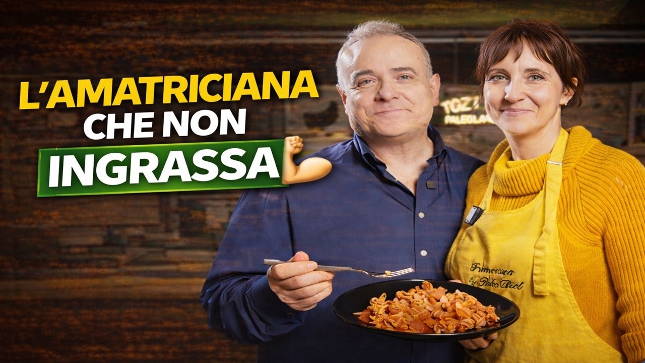 Pasta all' Amatriciana che NON ingrassa. GeoPaleoRicette senza Glutine/Cereali/Latticini/Legumi