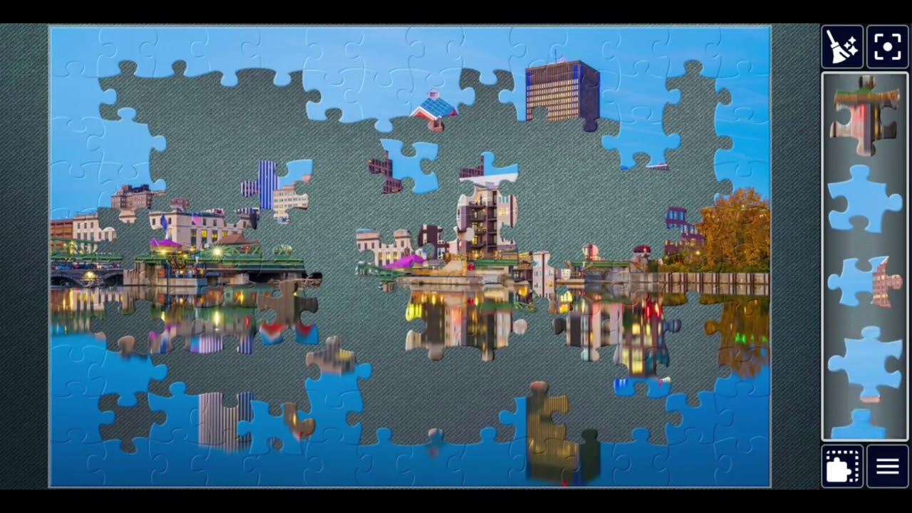 City Lights and River Mirrors 🎉🥰💞🌌jigsawpuzzle🧩🧩//#viralvideo #videos @jigsawpuzzle667 