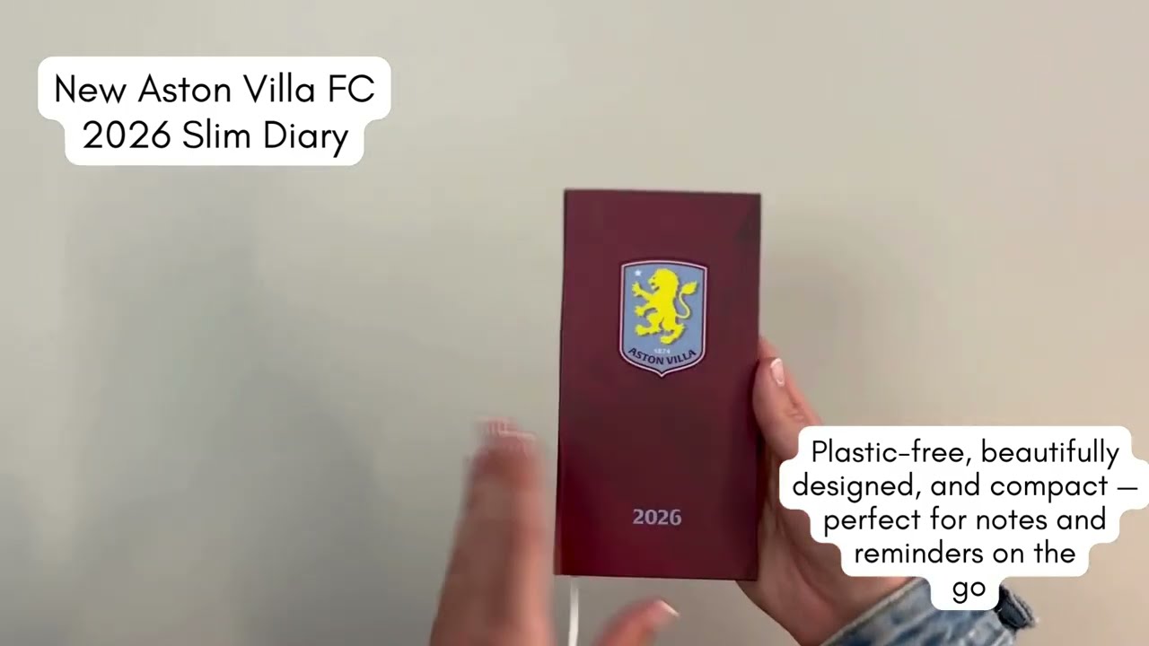 ⚽ New Official Aston Villa FC 2026 Slim Diary