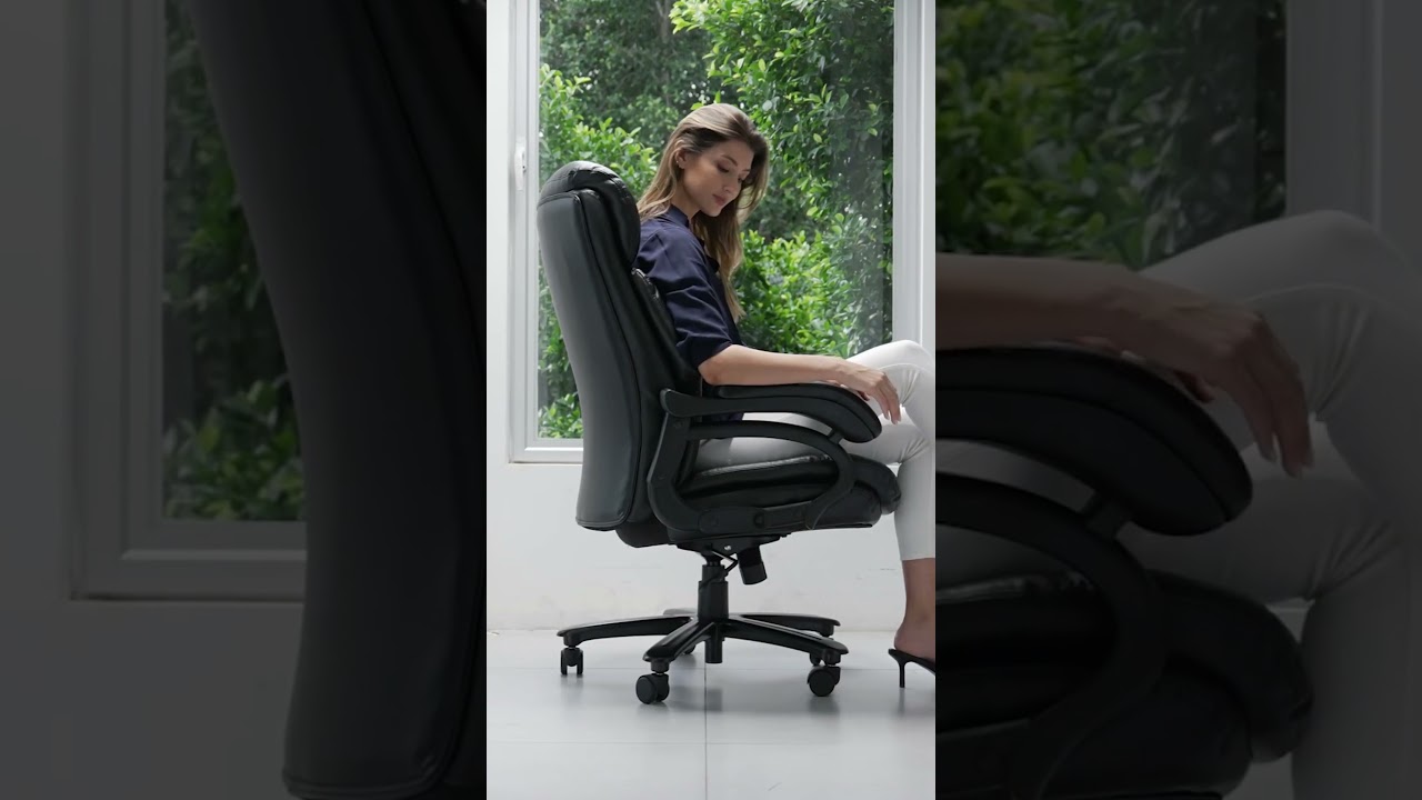 COLAMY Executive Big and Tall 400lbs Office Chair PU Leather Desk Chair Model.2181