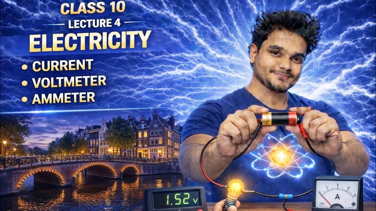 Lecture -4// Class-10// Chapter-1//Electricity, Current,Voltmeter, Ammeter.