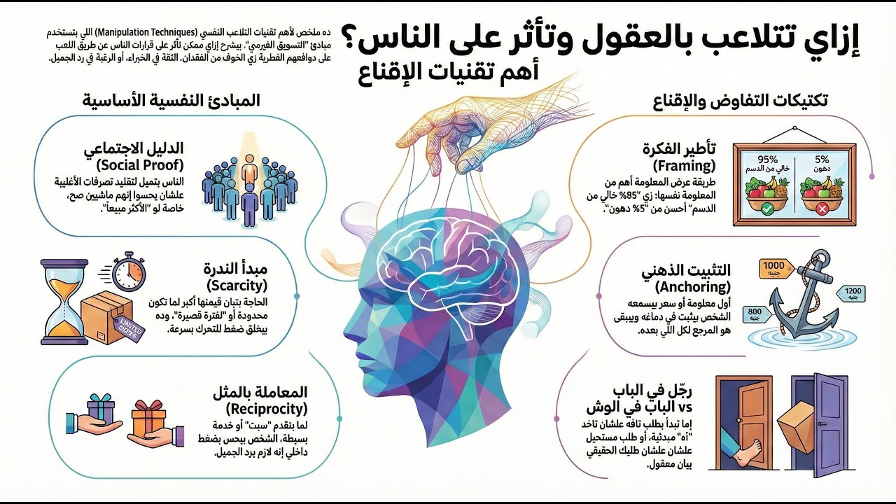 سيكولوجية التأثير الخفي : كيف تتلاعب بالناس وتأثر عليهم بخطوات بسيطة - الجزء الثانى