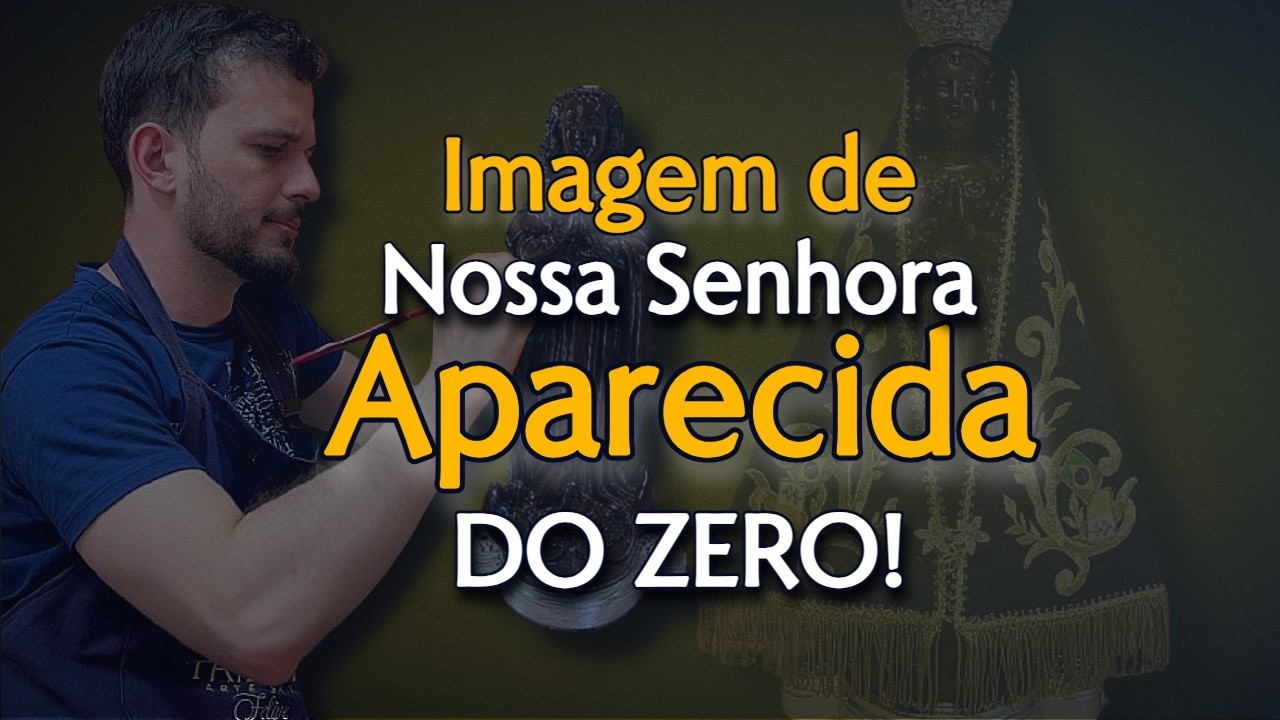 PINTURA DE NOSSA SENHORA APARECIDA FAC-SÍMILE - como eu aplico folha de prata